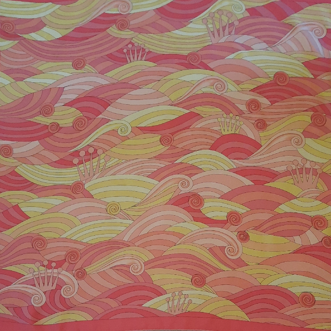 Rolex Vibrant Wave Pattern Silk Scarf Rolex Vibrant Wave Pattern Silk Scarf